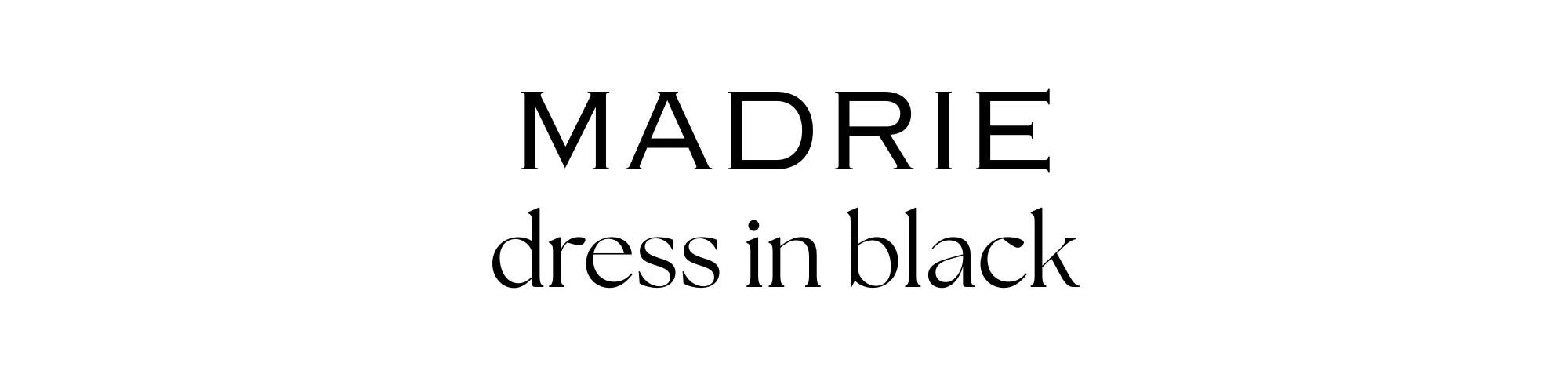 Madrie dress in black
