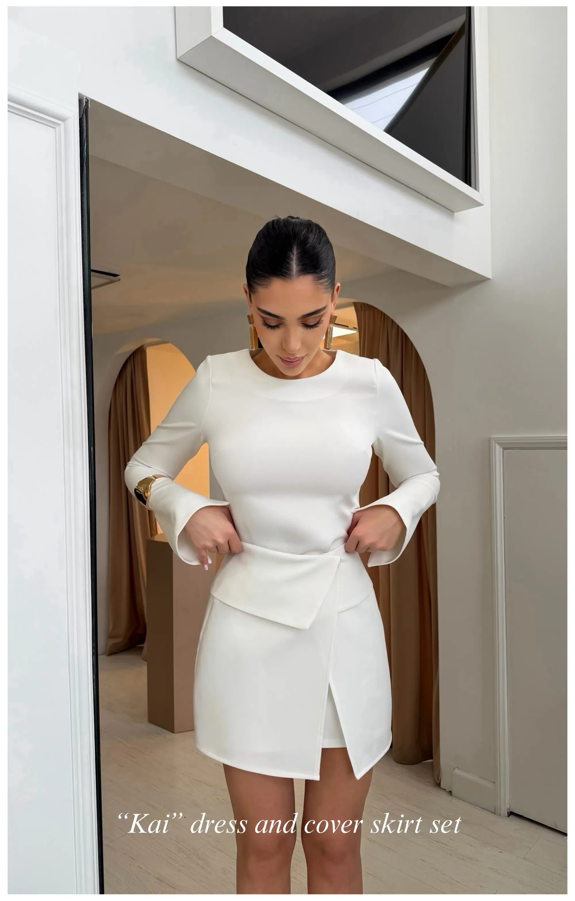 Kai dress and cover skirt set