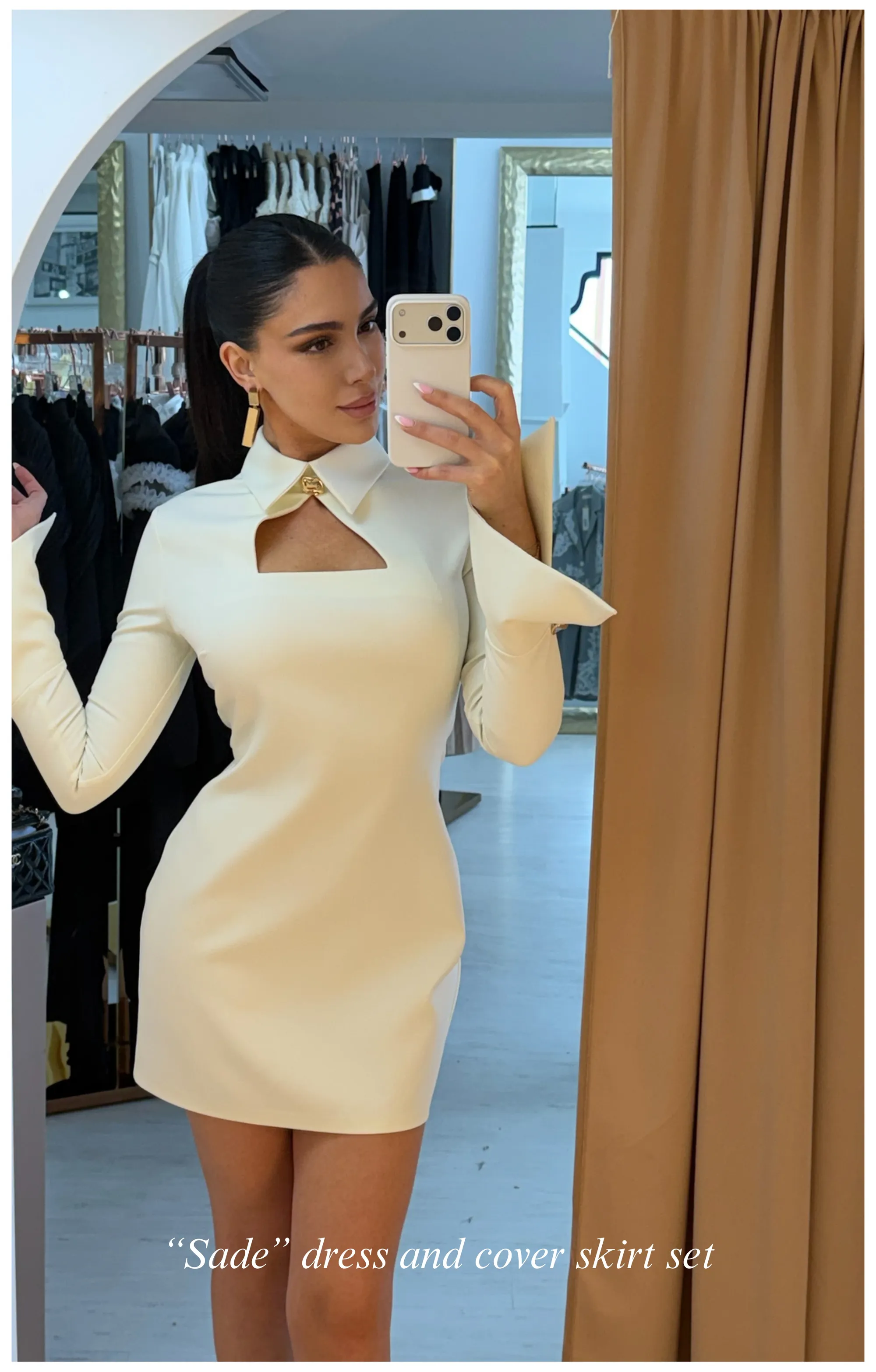 Sade dress and cover skirt set