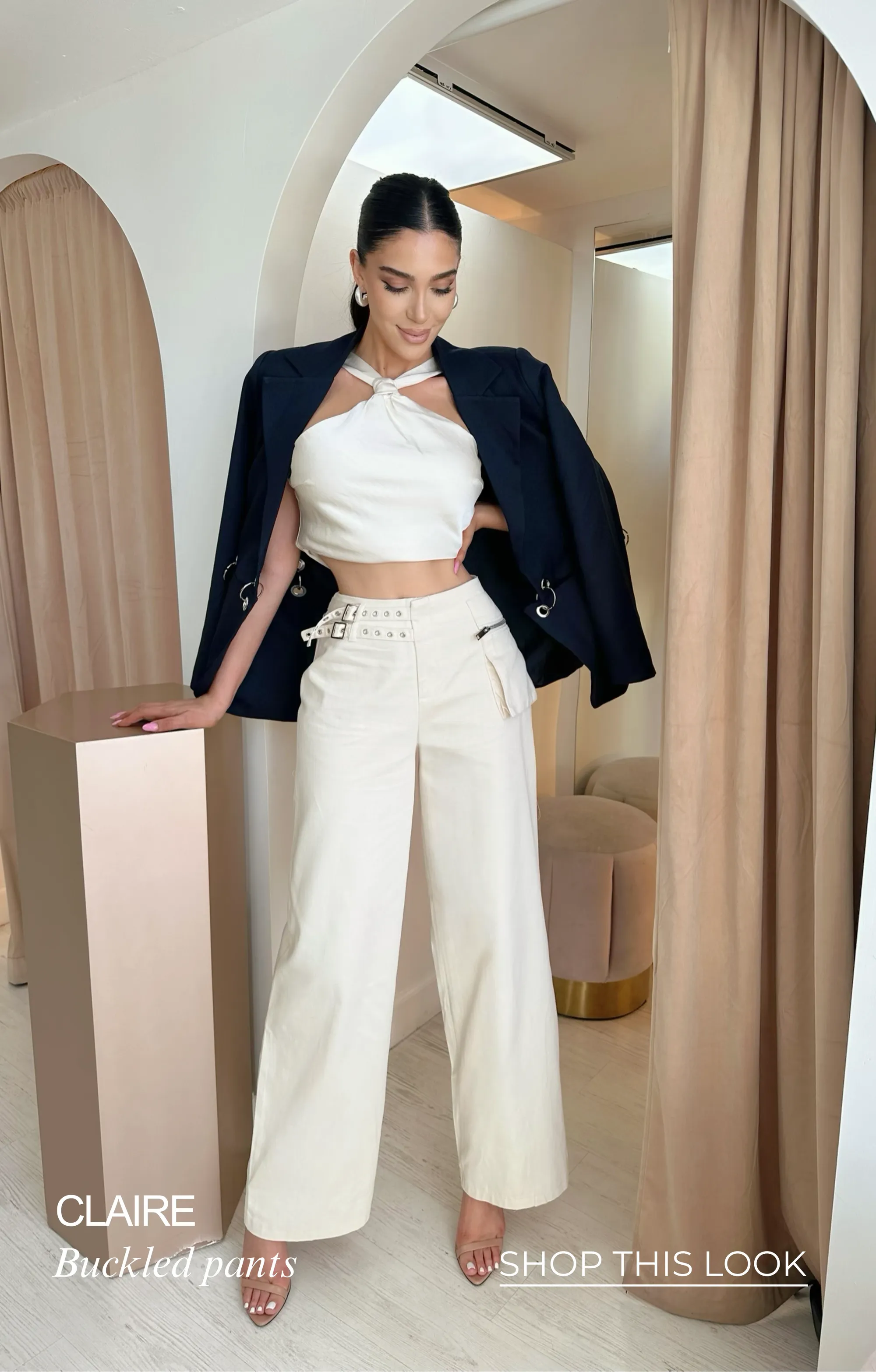 Claire buckled pants