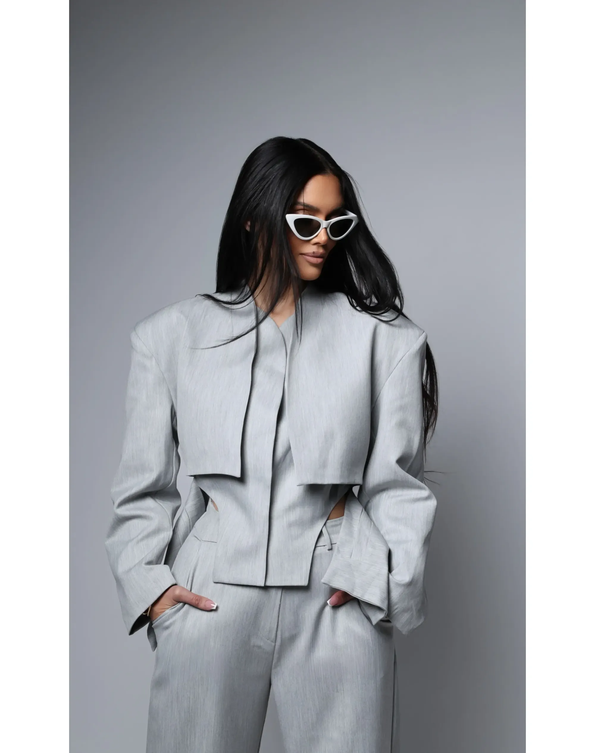 Jawai structured blazer and pants set