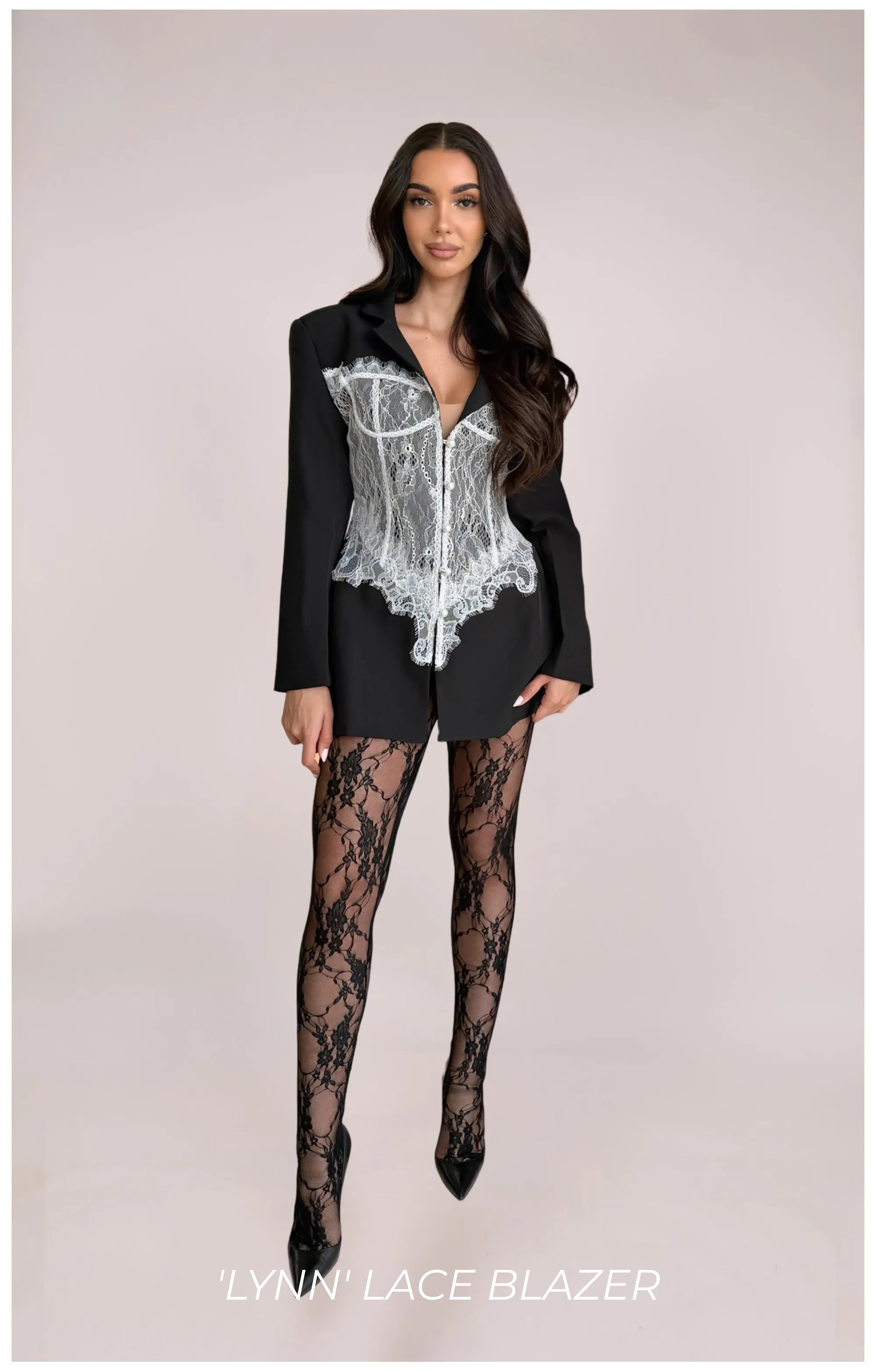 Lynn lace detailed blazer