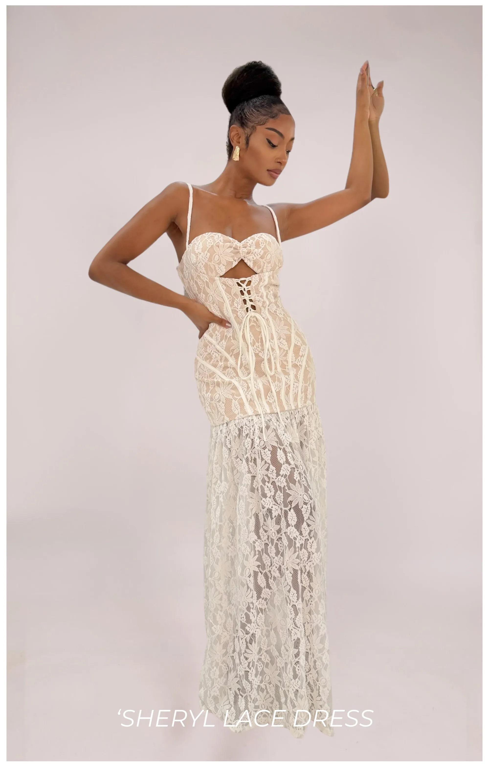Sheryl lace bustier dress