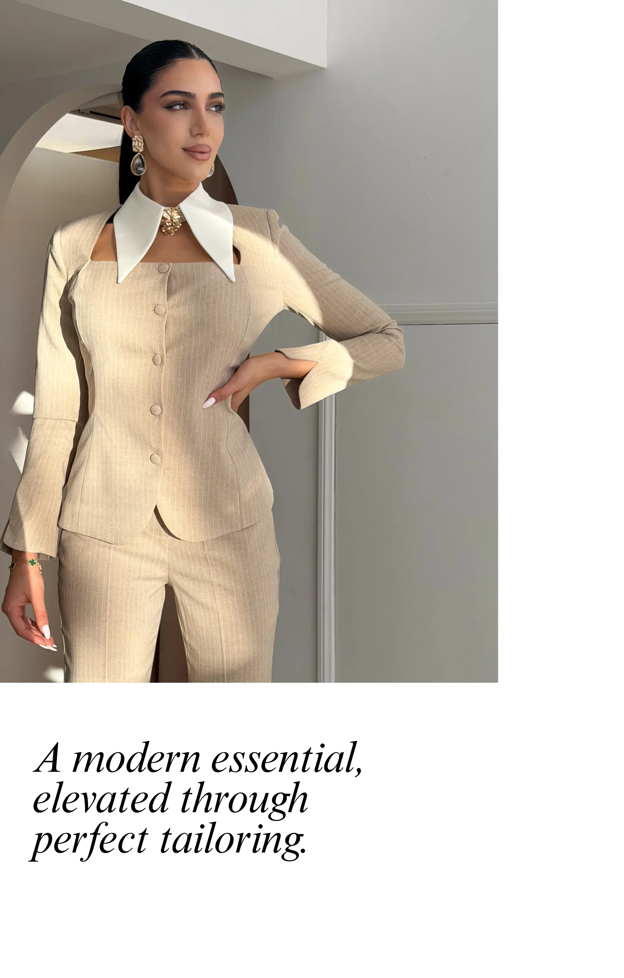 Olie structured blazer and pants set