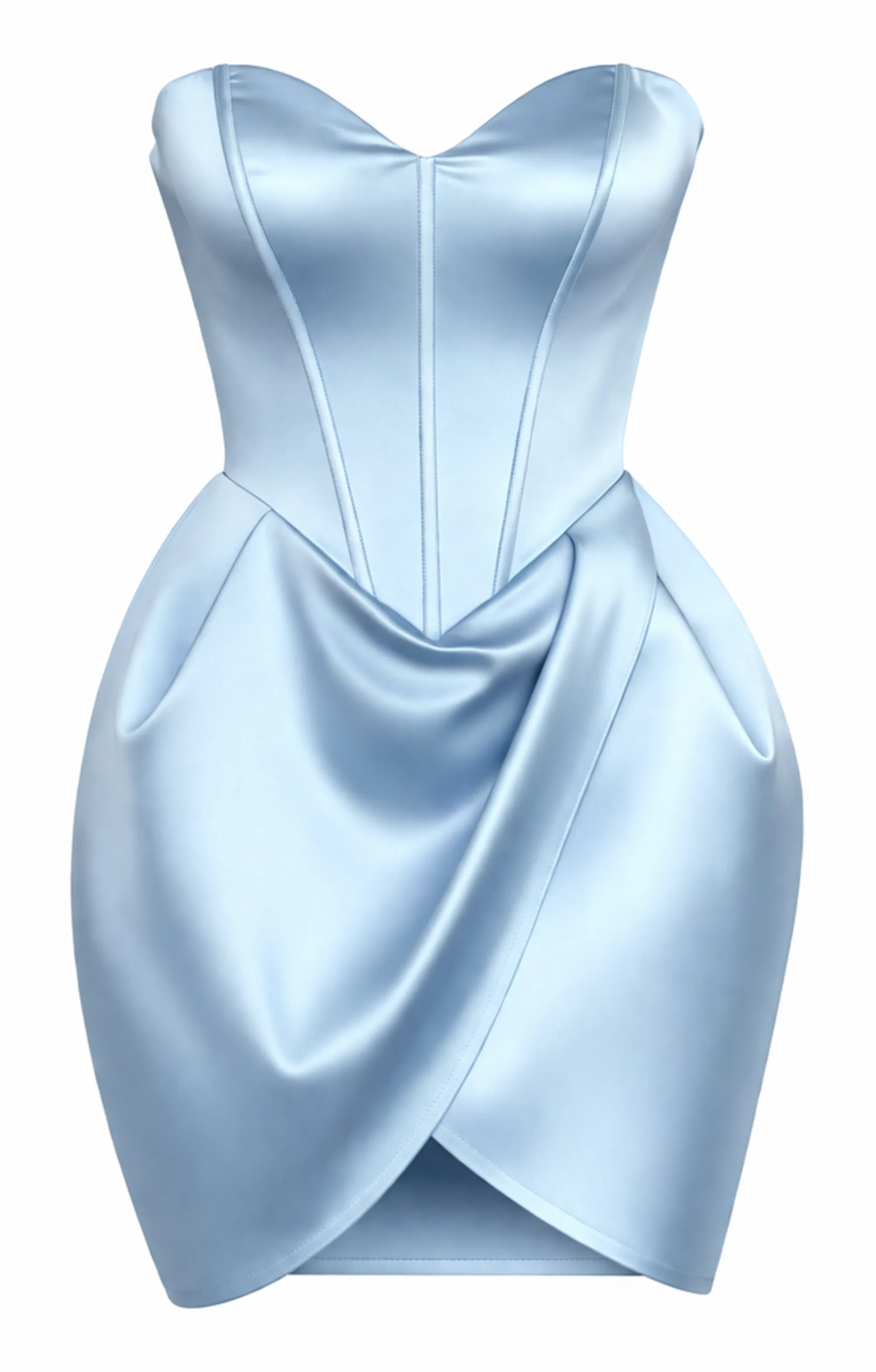 Kailene corset dress in blue
