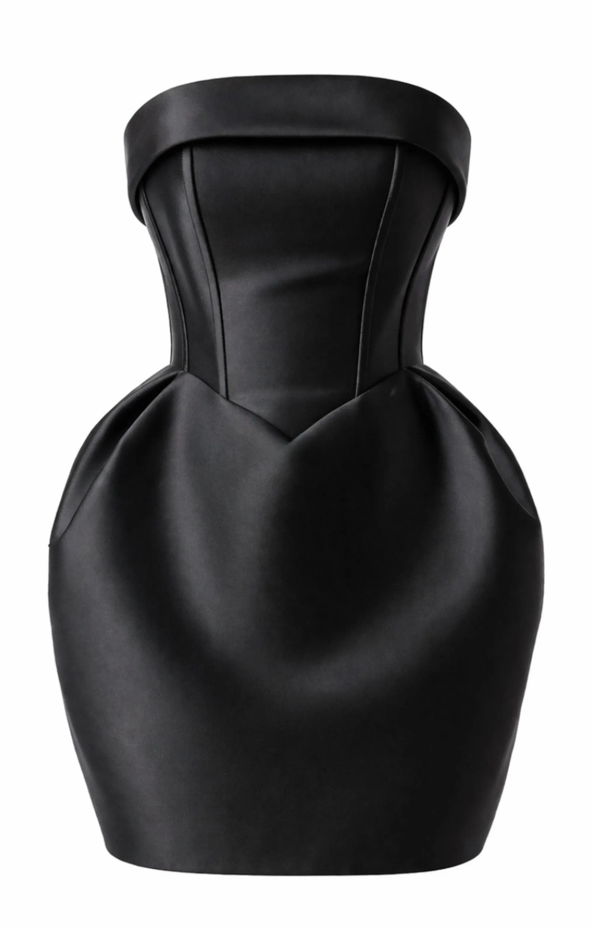 Siri satin dress in black