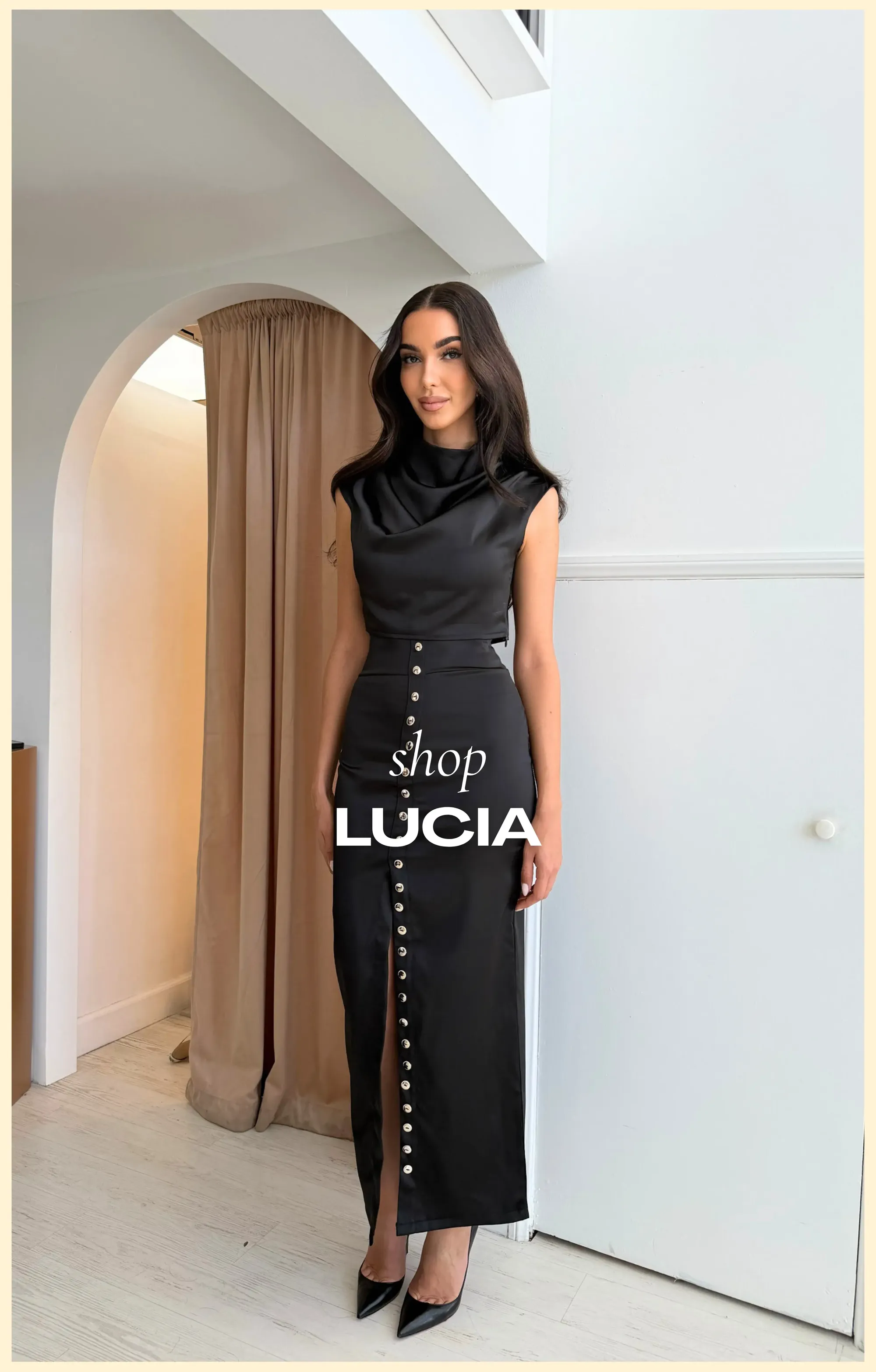 Lucia two piece satin set