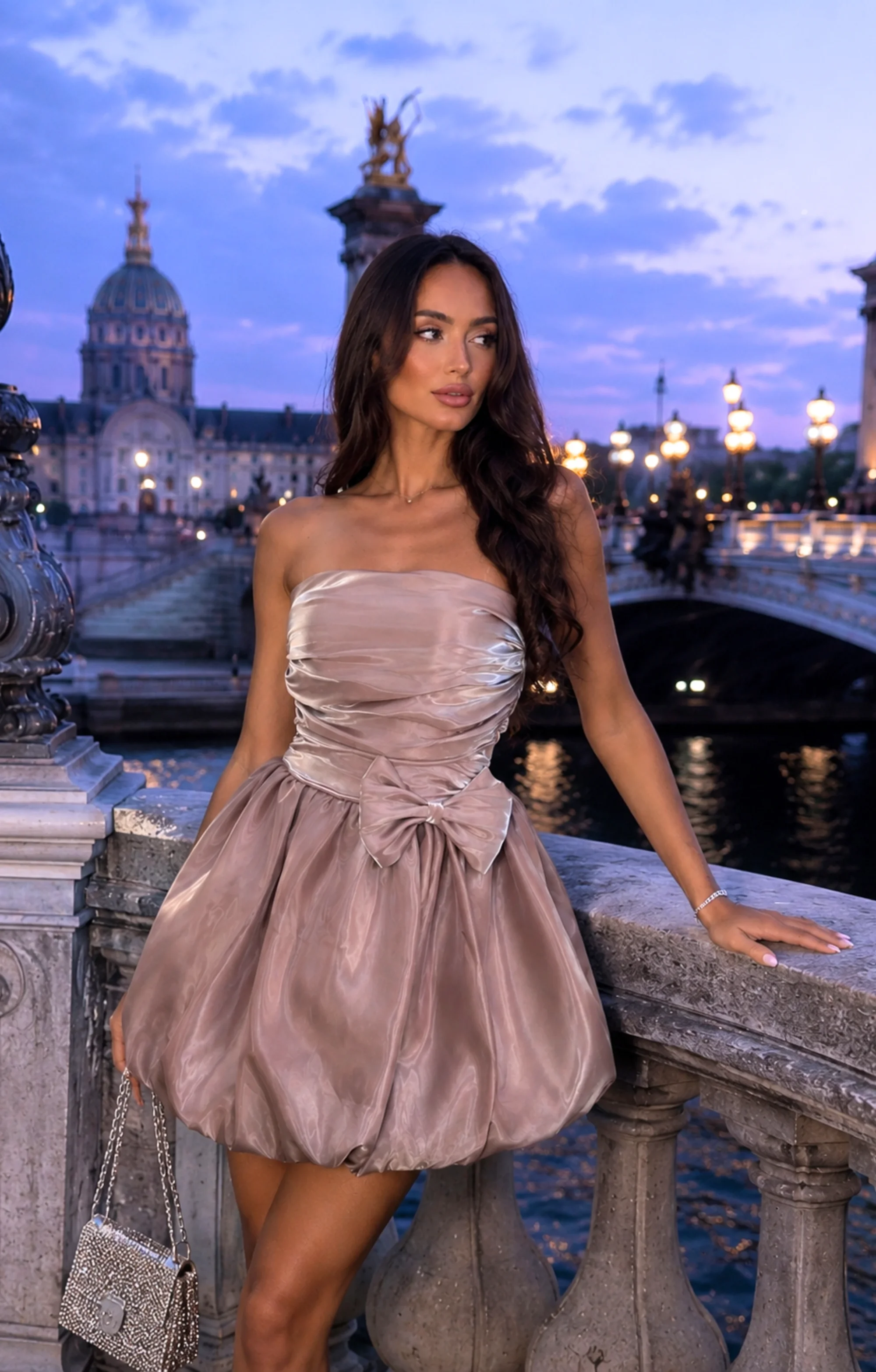 Mirage mauve bubble dress