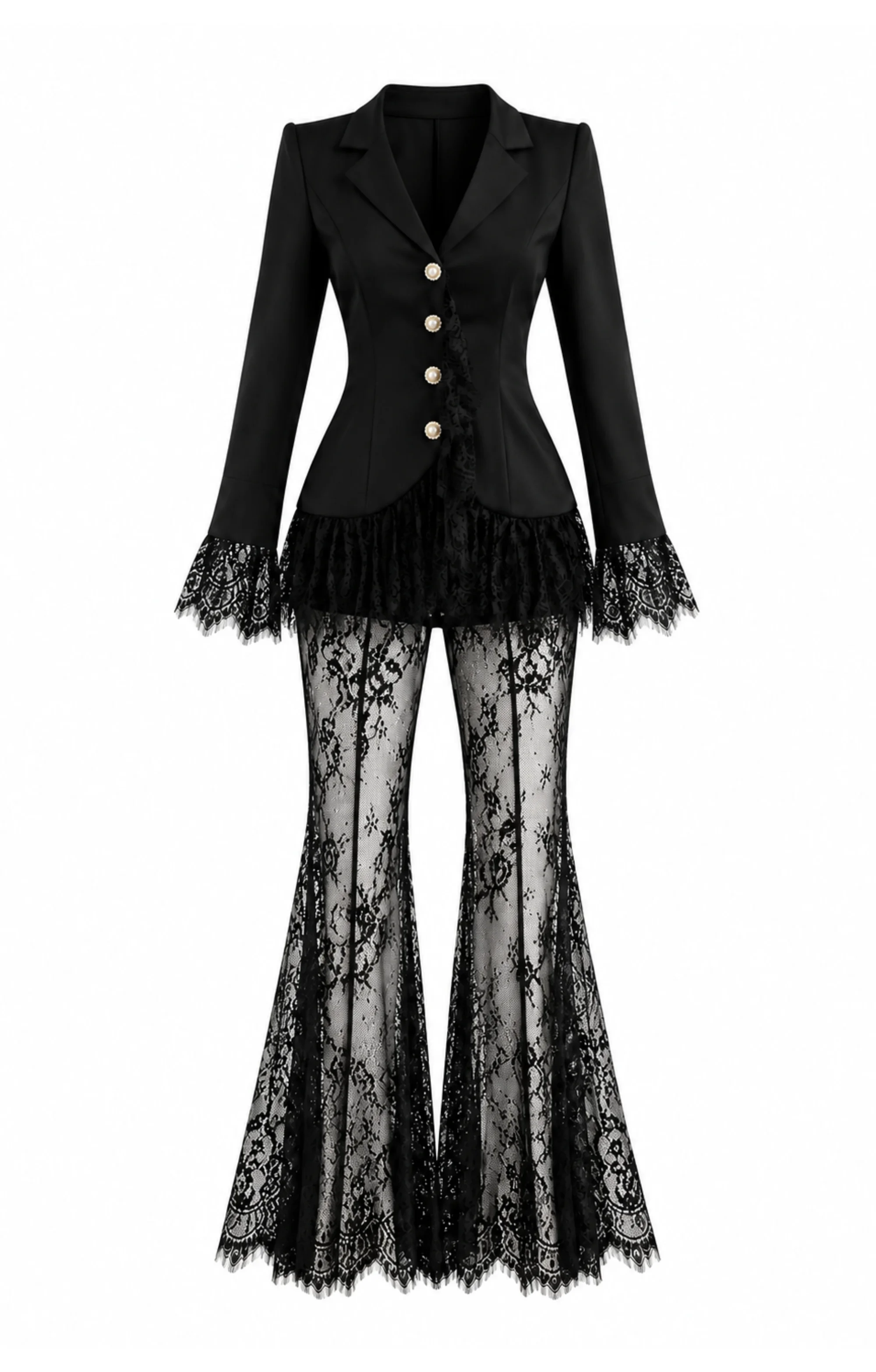 Aria blazer and lace pants set