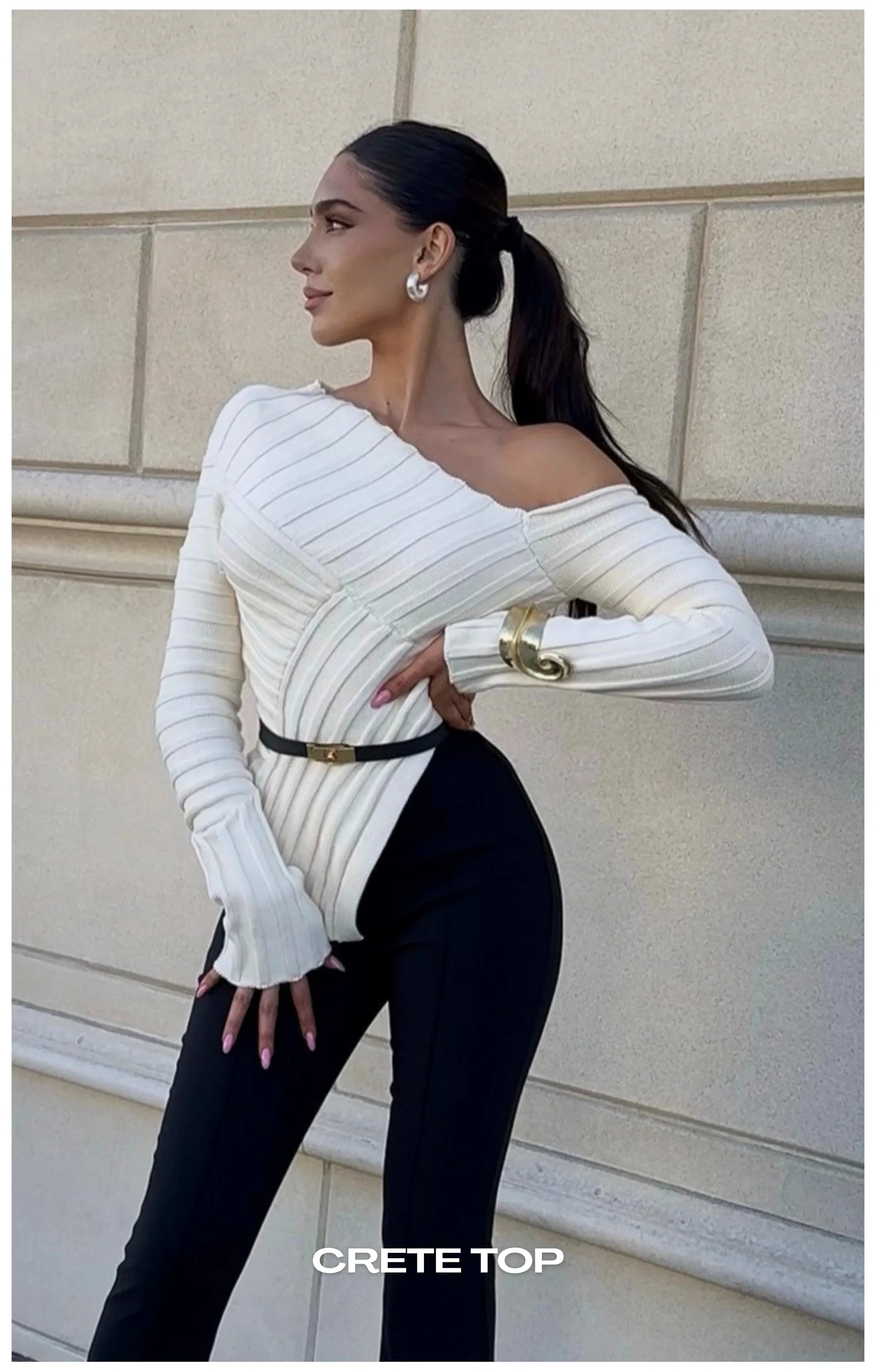 Crete asymmetrical top