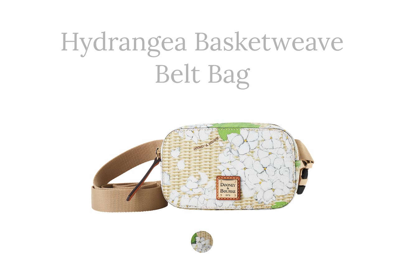 Hydrangea Basketweave Belt Bag