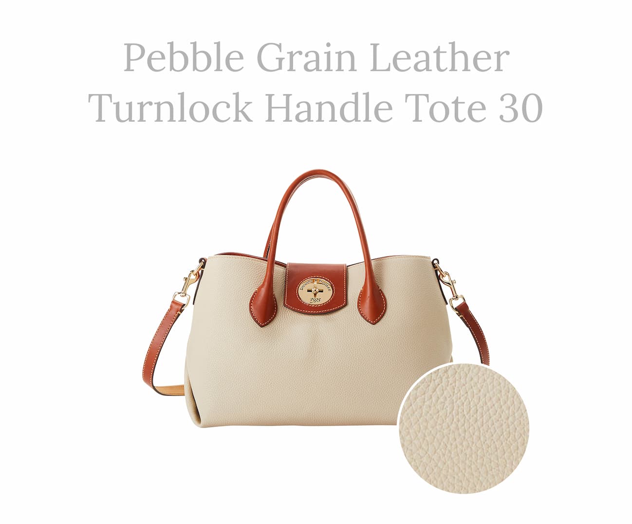 Pebble Turnlock Handle Tote 30