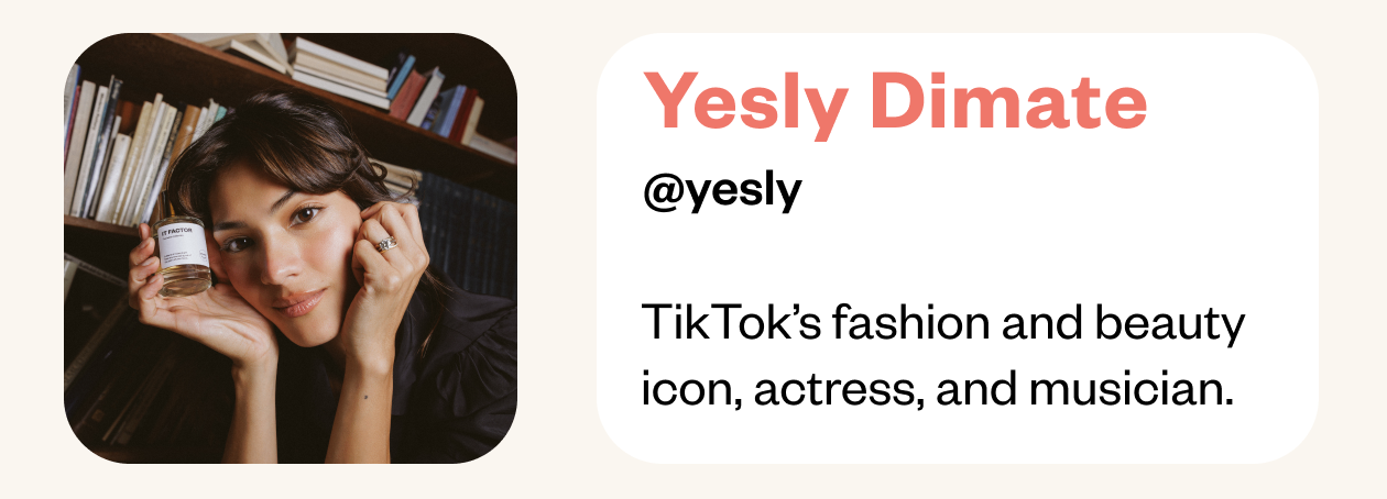 Yesly - Tiktok's fashion & beauty icon, actress & musician