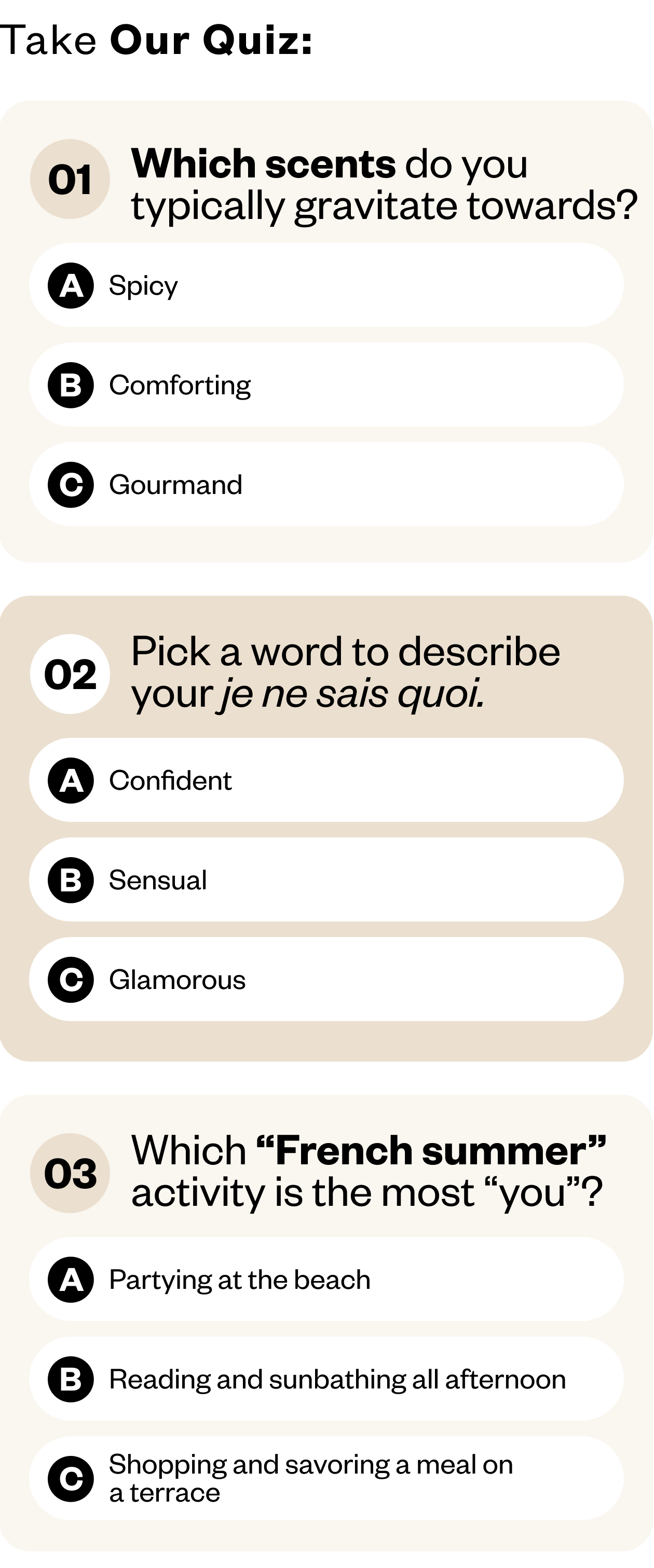 Take our Quiz
