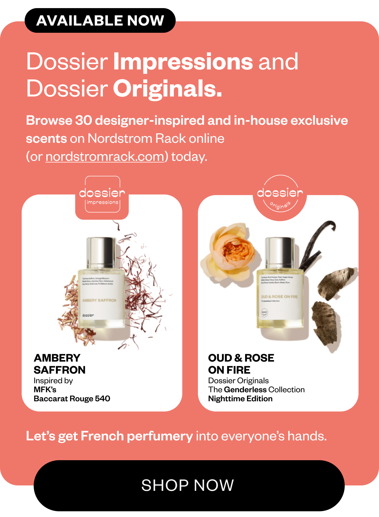 Available Now - Browse 30 Dossier Impressions & Originals on Nordstrom Rack today!