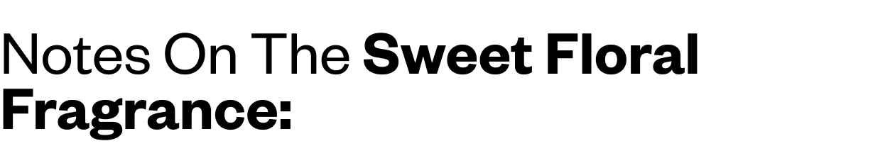 Notes on the Sweet Floral Fragrance