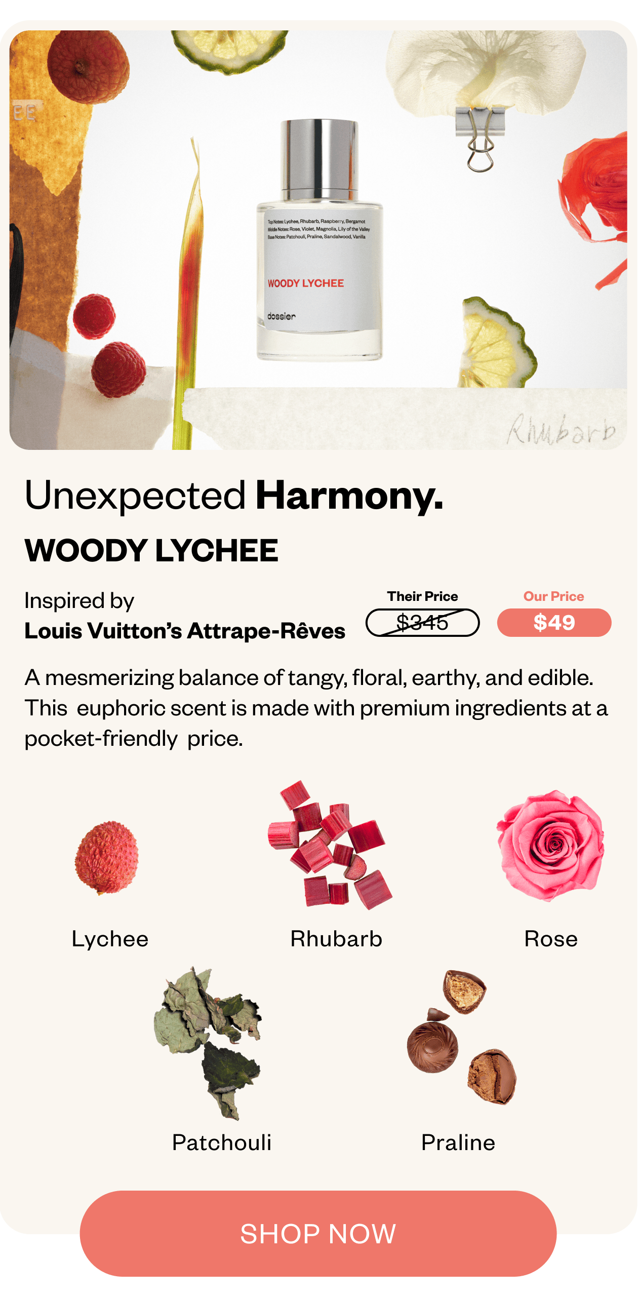 Unexpected Harmony - Woody Lychee - Inspired by Louis Vuitton’s Attrape-Rêves.
