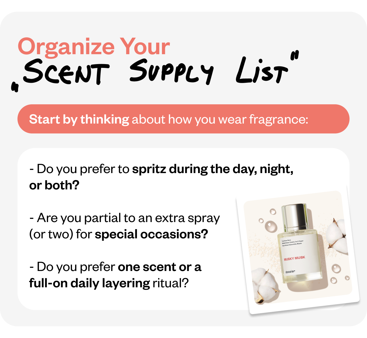 Organize Your Scent Supply List