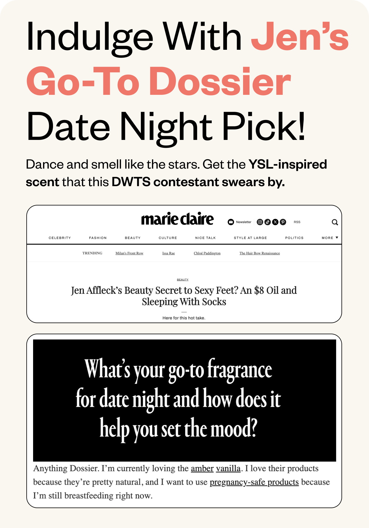 Indulge with Jen's Go-To Dossier date Night Pick!