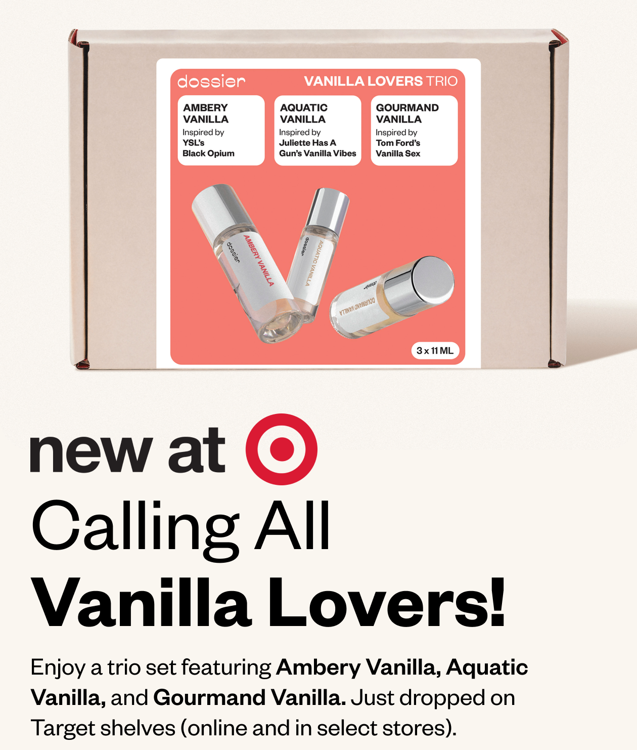 New at Target! Exclusive Vanilla Trio Set