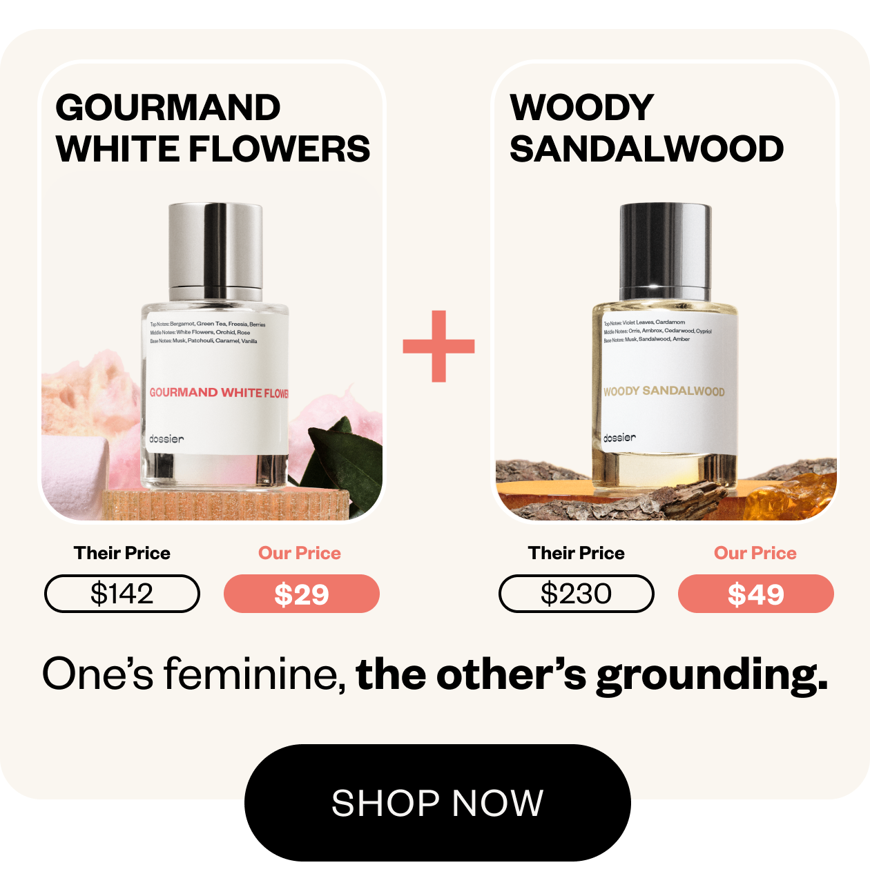 Gourmand White Flowers + Woody Sandalwood