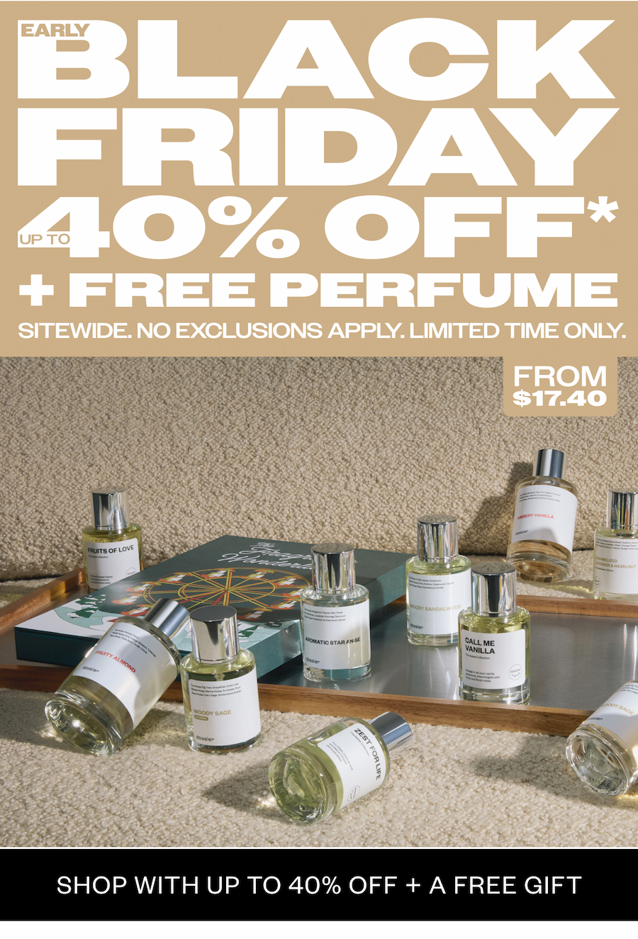 Early Black Friday: Up to 40% Off + Free Perfume
