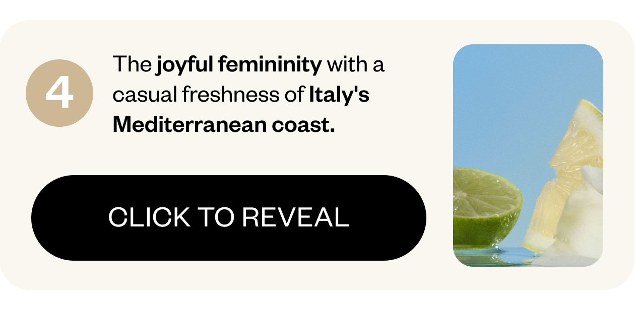 The joyful femininity with a casual frehness of Italy's Mediterranean coast.