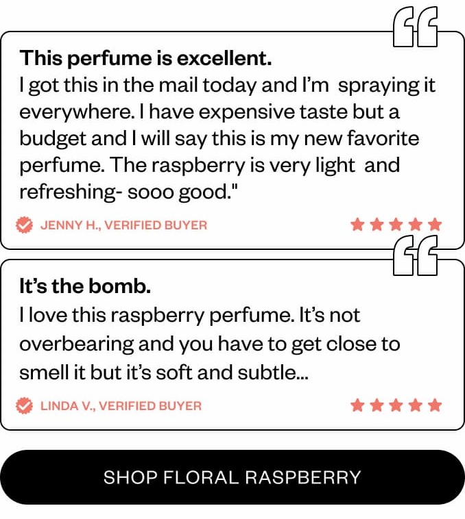 See what our customers are saying ablut Floral Raspberry 
