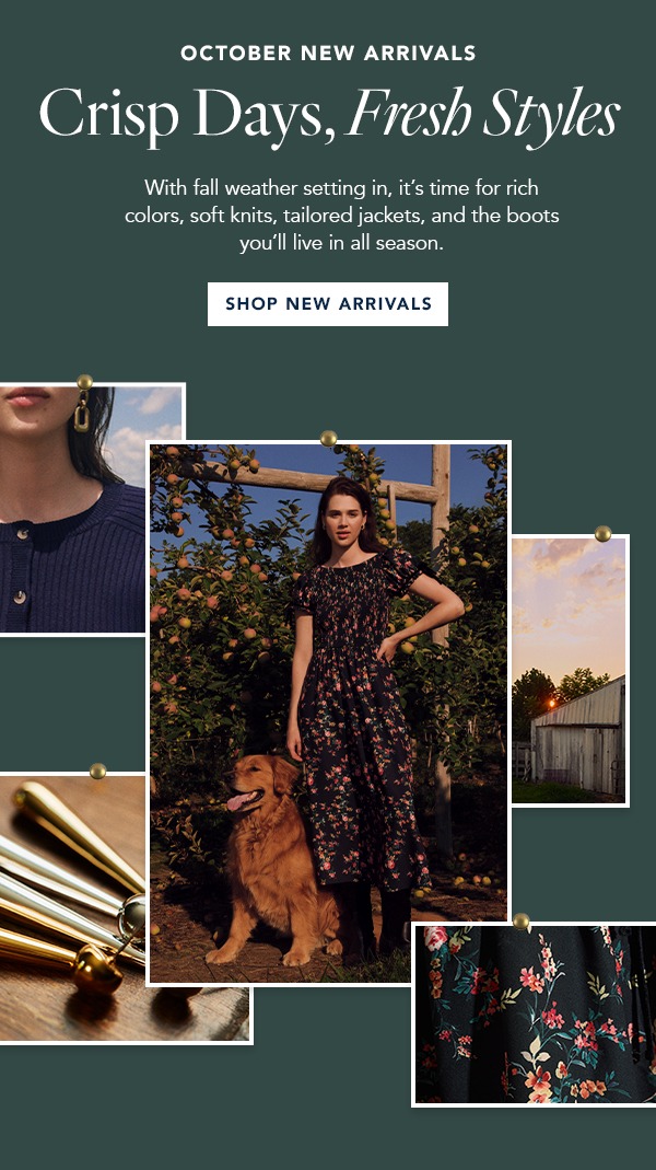 With fall weather setting in, it's time for rich colors, soft knits, tailored jackets, and the boots you'll live in all season.