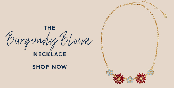 Burgundy Bloom Neckalce