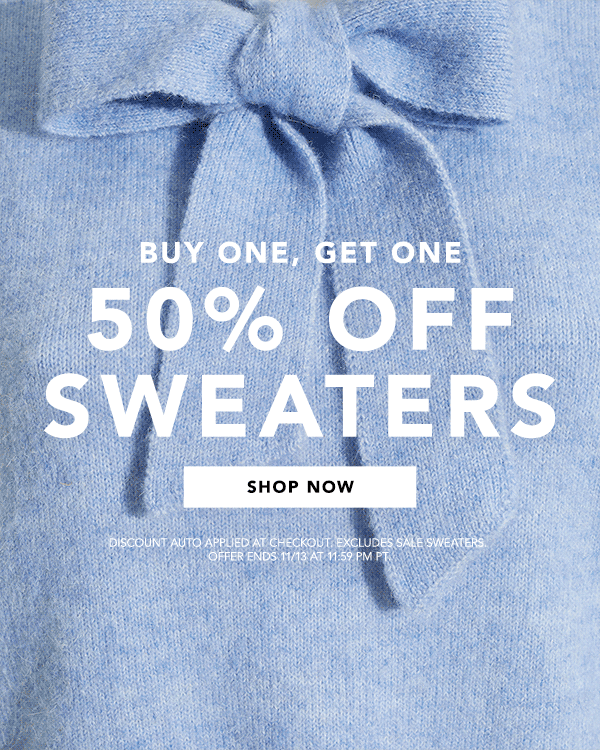 BOGO 50% Off Sweaters