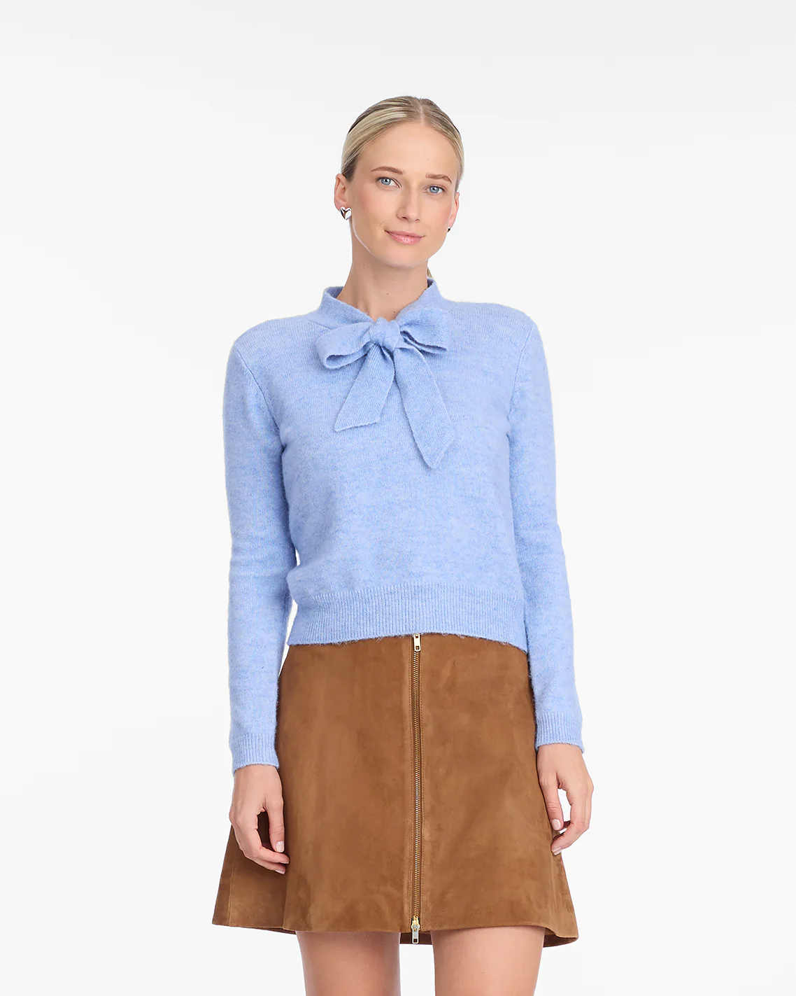 Image of Bow Sweater in Light Blue
