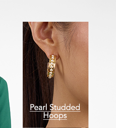 Pearl Studded Hoops