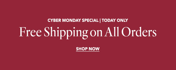 Cyber Special | Today Only: Free Shipping on All Orders