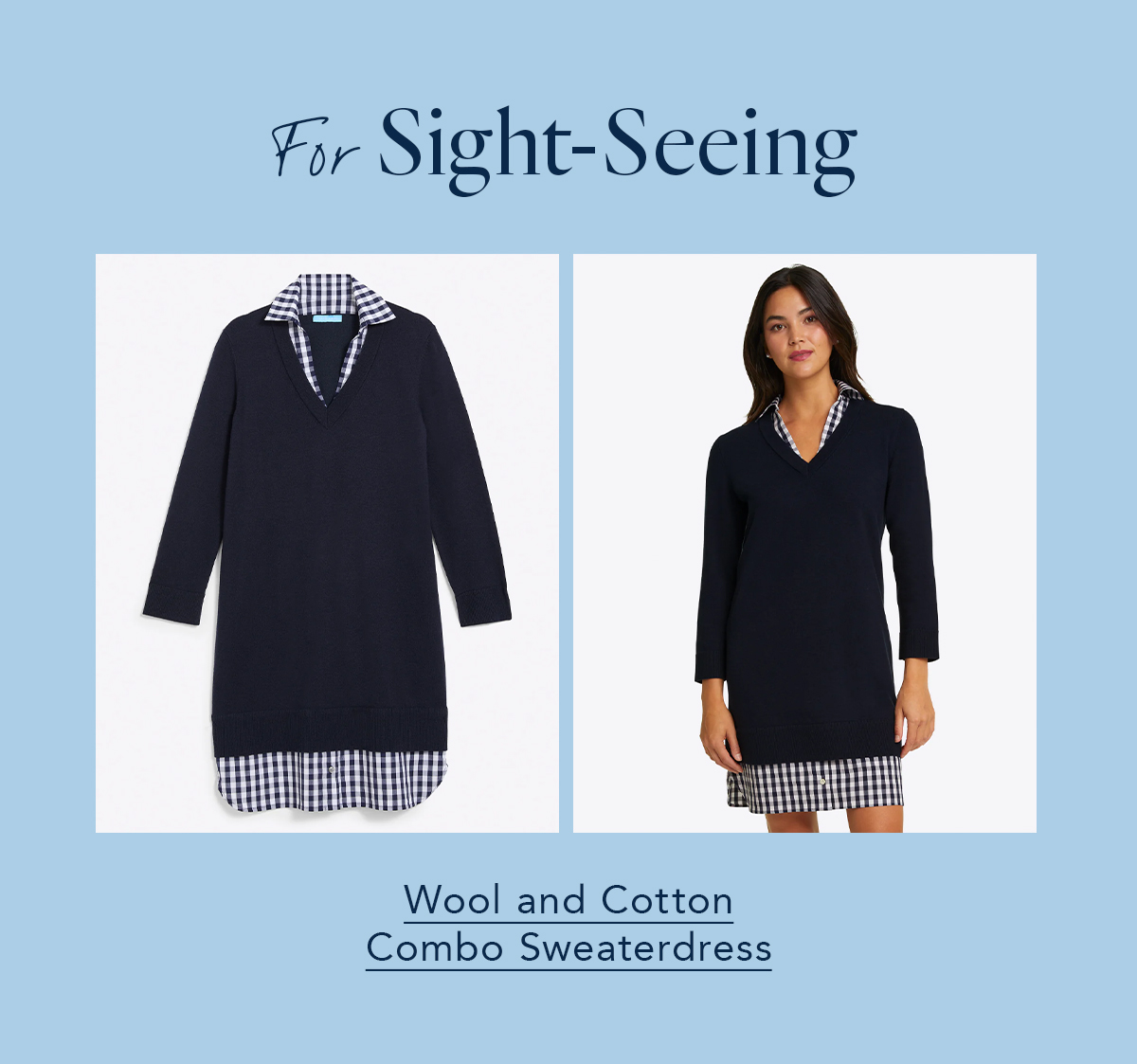 Wool and Cotton Combo Sweaterdress