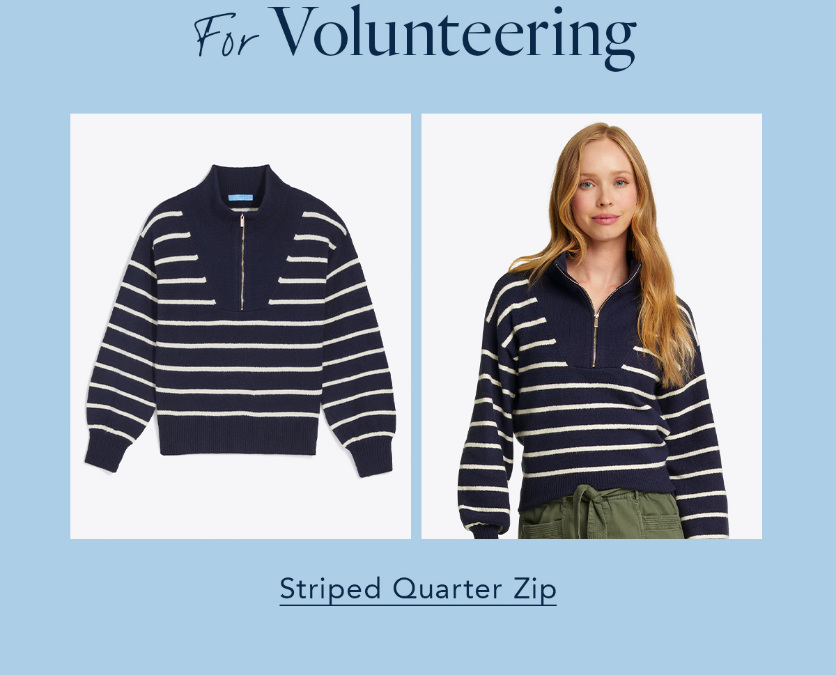 Striped Quarter Zip 