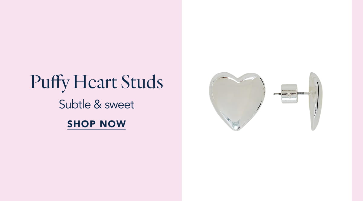 Puffy Heart Studs