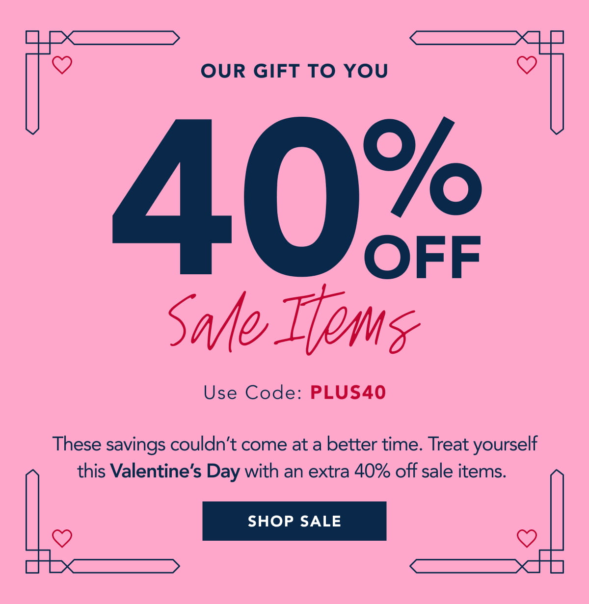 40% Off Sale Items