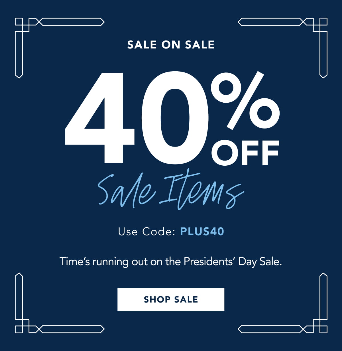 40% Off Sale Items