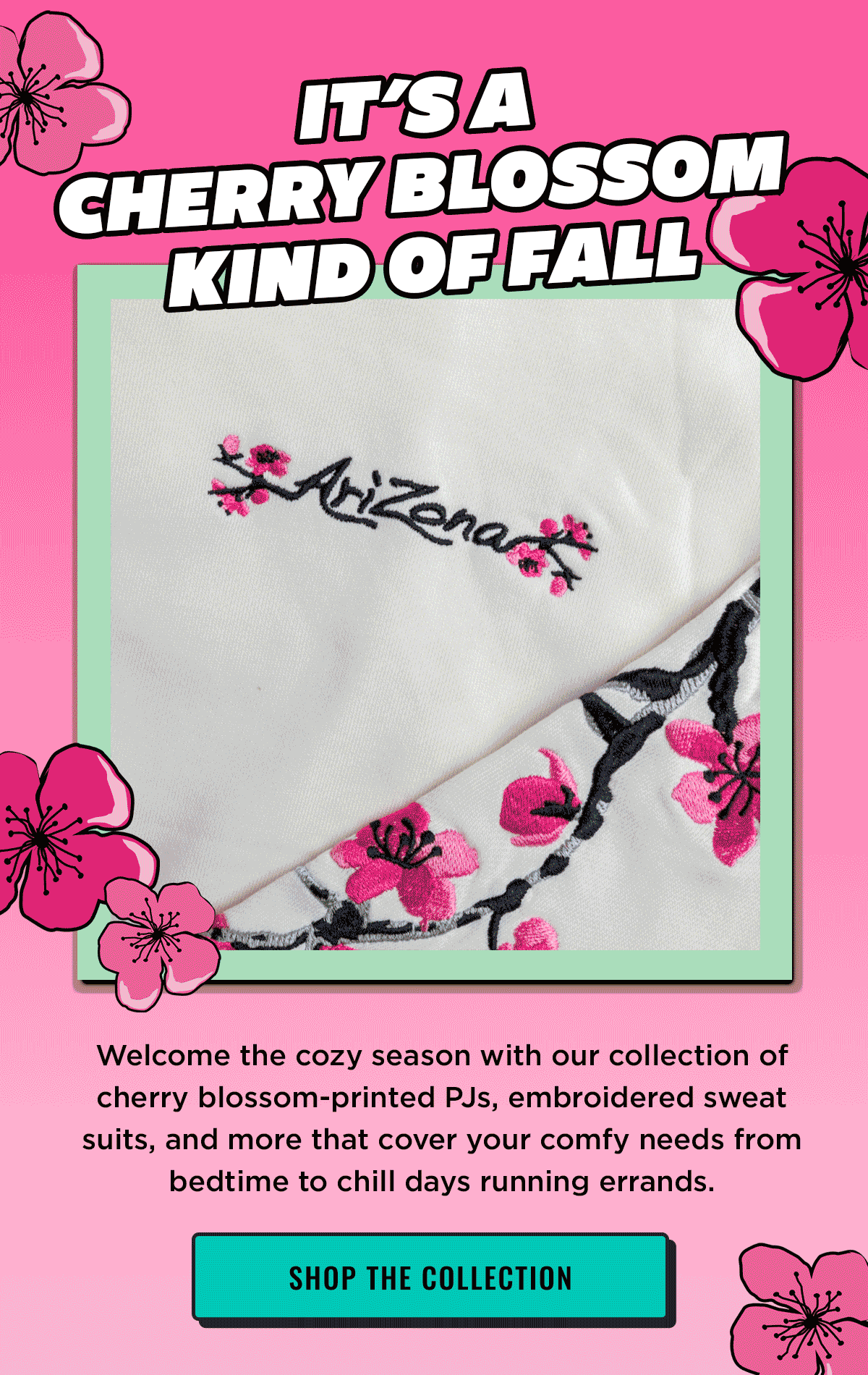 It's a Cherry Blossom Kind of Fall GIF. Shop Collection Now.