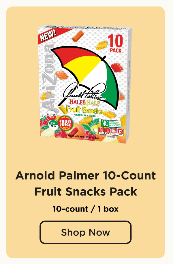 Arnold Palmer 10 Count Fruit Snacks Pack. Shop Now. 