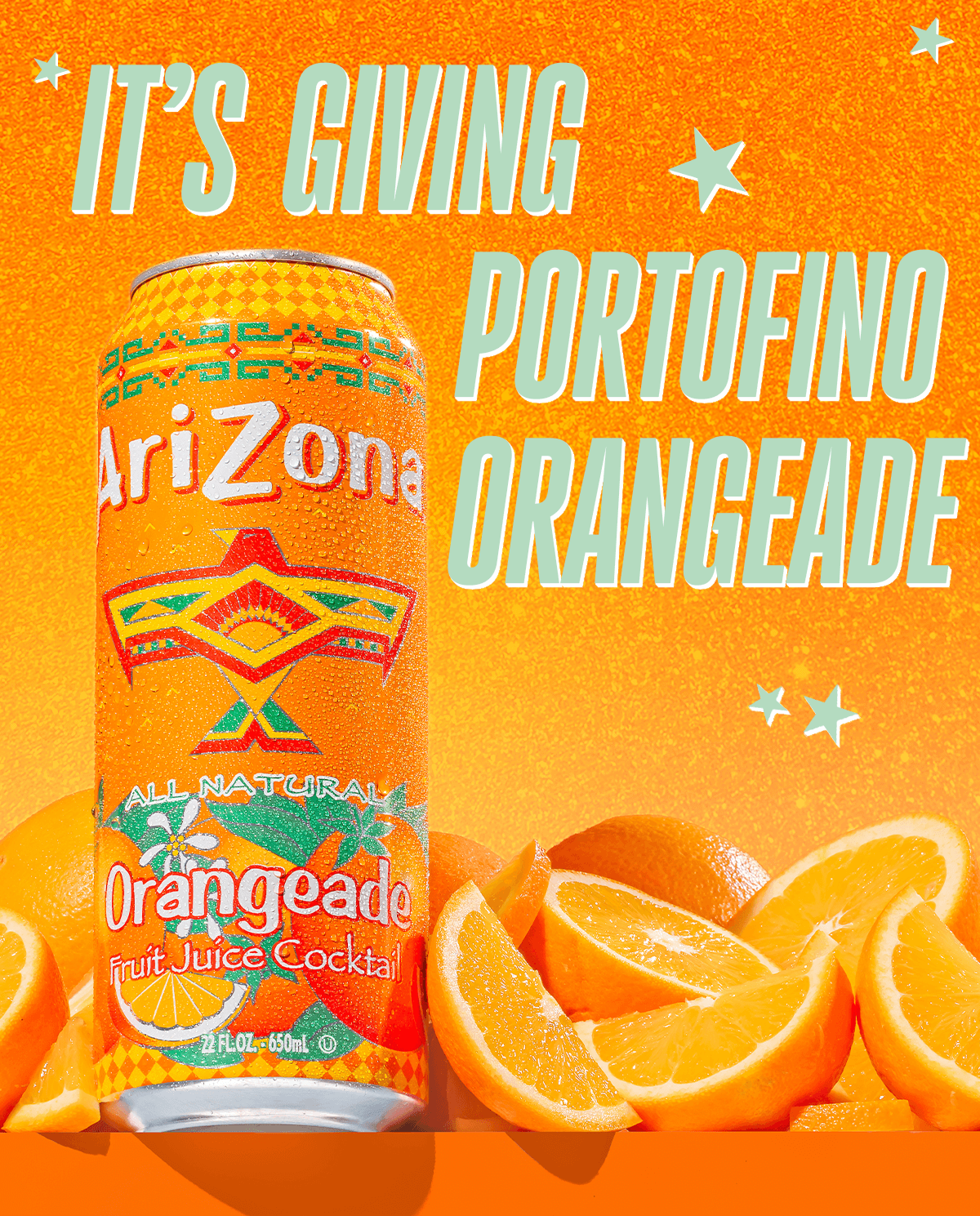 It's giving portofino orangeade. Orangeade Big Can Graphic.