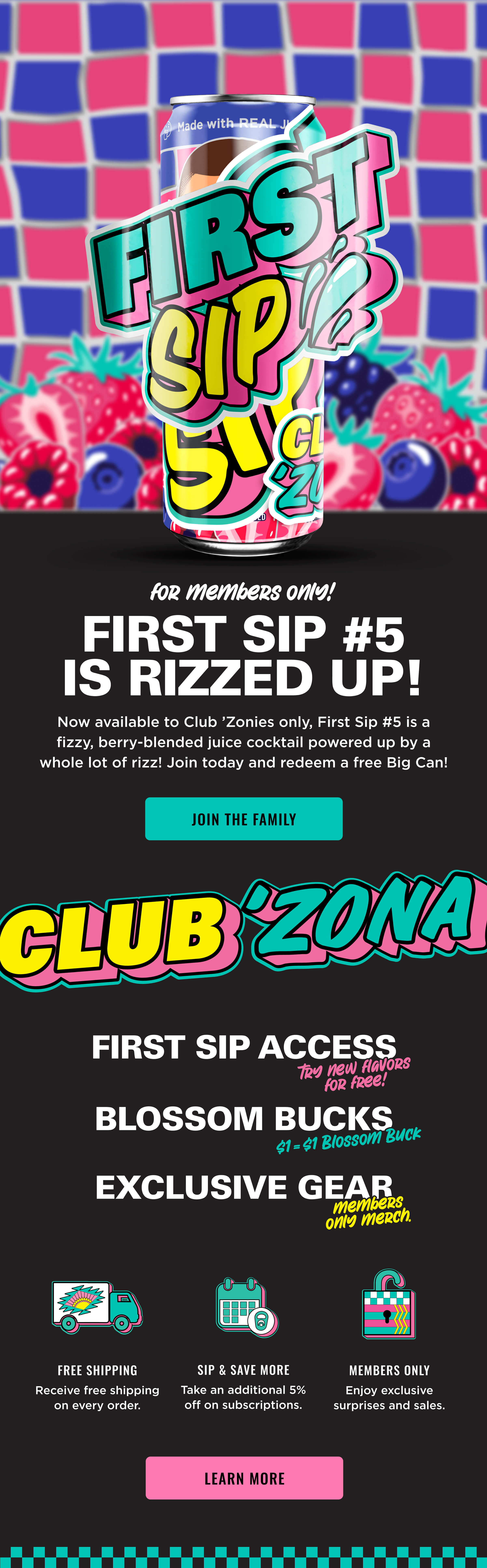 First Sip #5 is here and rizzed up. Join the club now. 