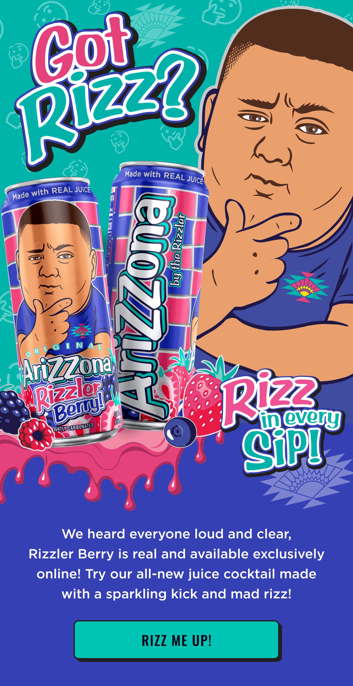 Got Rizz? New Rizzlerberry flavor is real and now available for sale online. Shop now.