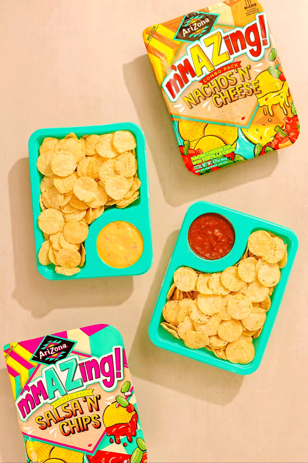 Nacho Chips Gif Dipping into Cheese & Salsa
