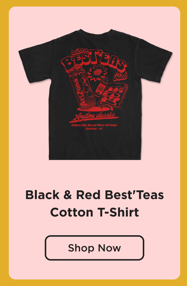 Black & Red Best'Teas Cotton T-Shirt. Shop Now.