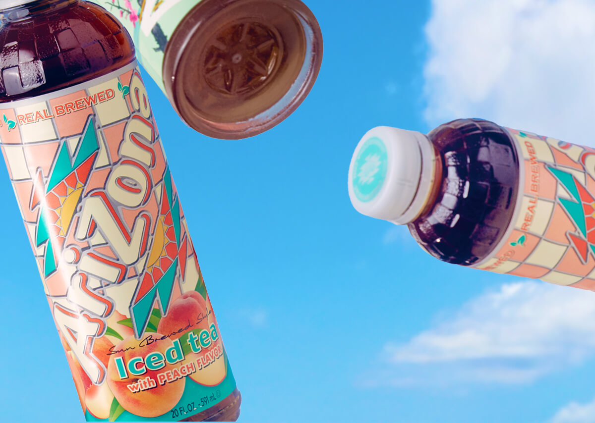 Image of AriZona Iced Tea Bottles for Black Friday Promotion Graphic.