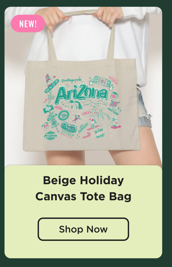 Beige Holiday Canvas Tote Bag