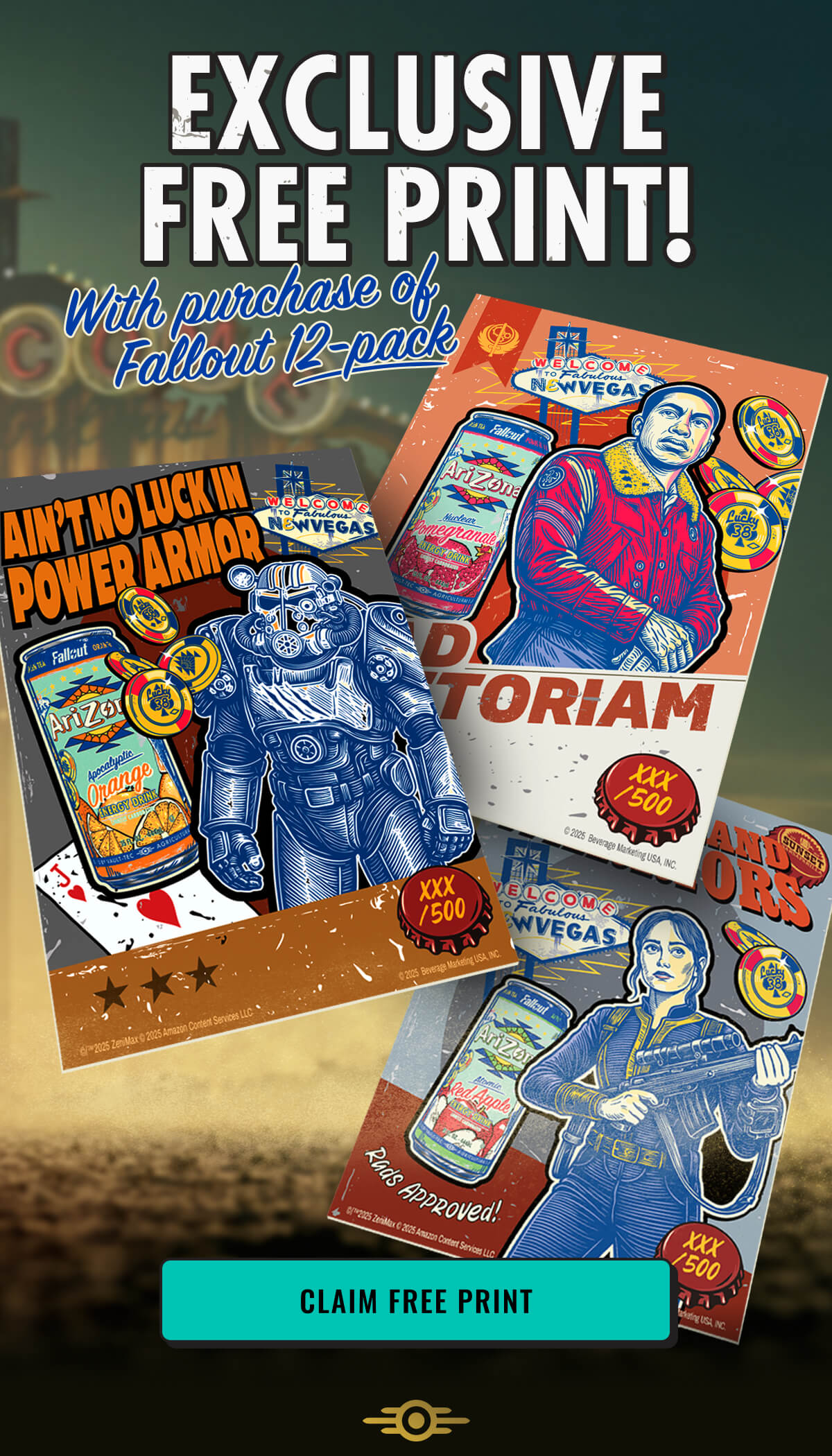 Exclusive Free Print with purchase of Fallout 12-Pack. Limited Time. Shop Now.