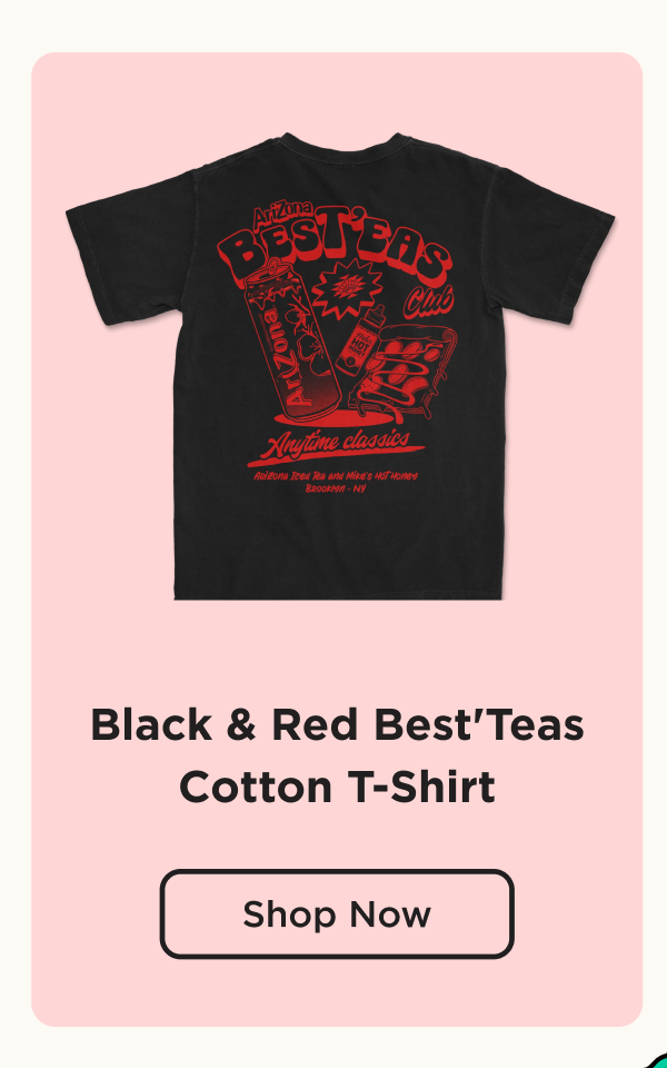 Black & Red Best'Teas Cotton T-Shirt. Shop Now.
